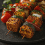 Tofu-Tikka-Spieße aus der Heißluftfritteuse